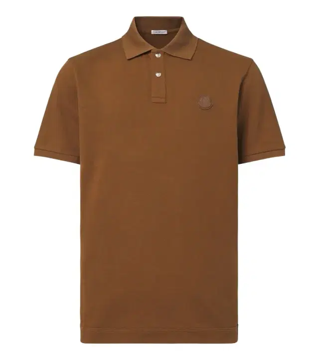 Moncler eather-trimmed cotton piqué polo shirt