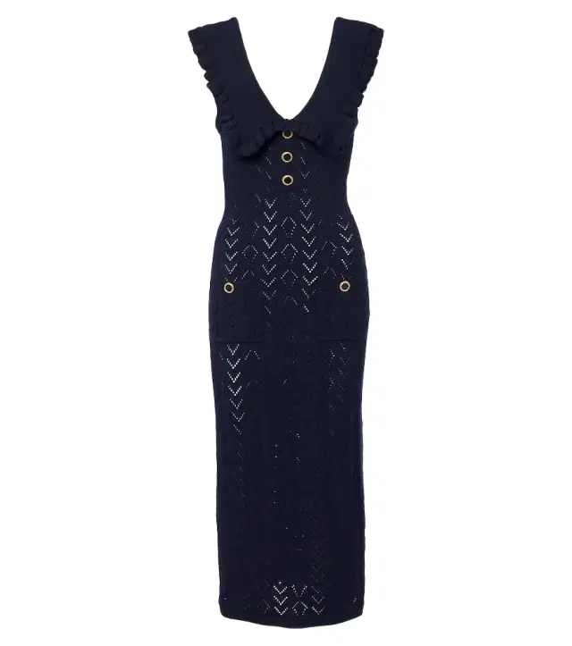 Alessandra Rich Knitted virgin wool midi dress