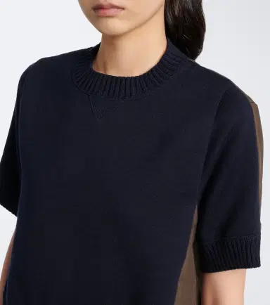 Sacai Knitted cotton and cashmere-blend top | Thumbnail 3 Sacai Knitted cotton and cashmere-blend top | Thumbnail 3