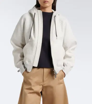 Sacai Cotton jersey hoodie | Thumbnail 2 Sacai Cotton jersey hoodie | Thumbnail 2