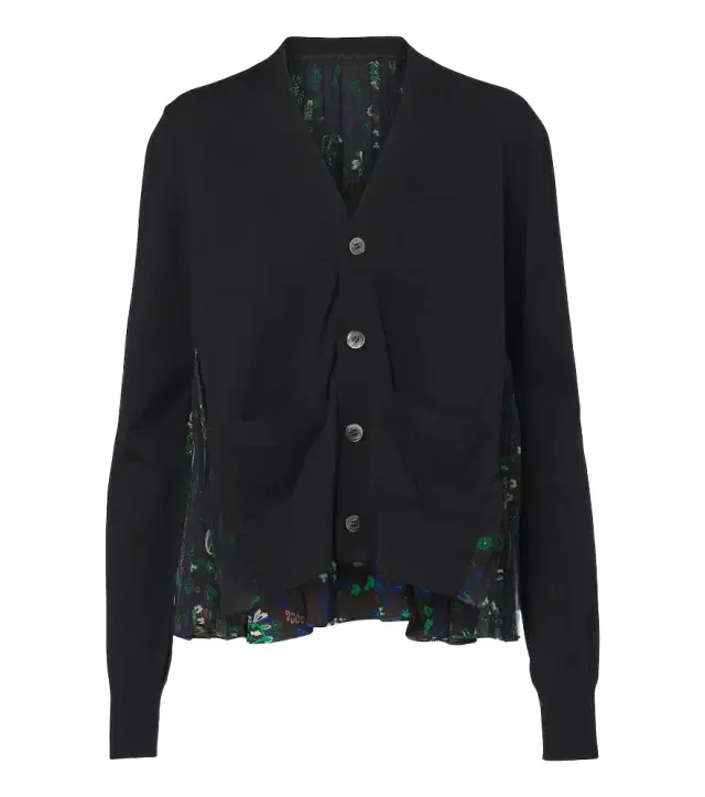 Sacai Floral cotton cardigan