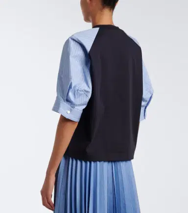 Sacai Striped cotton T-shirt | Thumbnail 4 Sacai Striped cotton T-shirt | Thumbnail 4