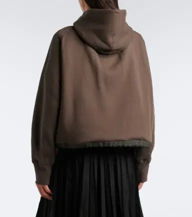 Sacai Cotton jersey hoodie | Thumbnail 4 Sacai Cotton jersey hoodie | Thumbnail 4