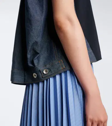 Sacai Cotton jersey and denim T-shirt | Thumbnail 5 Sacai Cotton jersey and denim T-shirt | Thumbnail 5