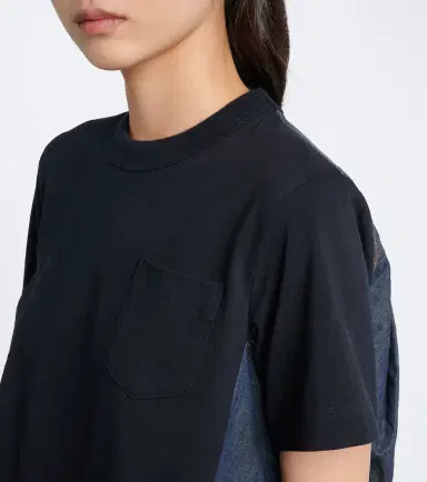 Sacai Cotton jersey and denim T-shirt | Thumbnail 6 Sacai Cotton jersey and denim T-shirt | Thumbnail 6