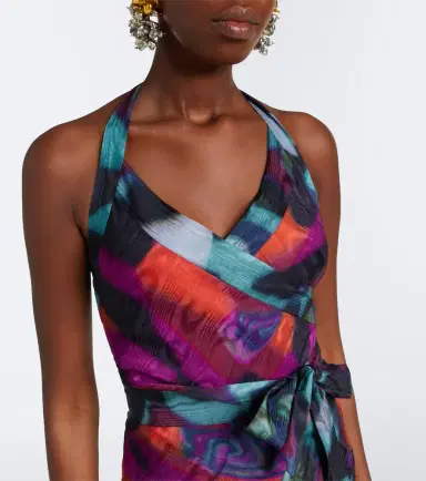 Dries Van Noten Printed moiré wrap top | Thumbnail 6 Dries Van Noten Printed moiré wrap top | Thumbnail 6