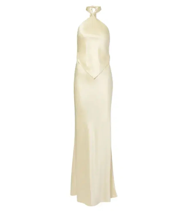 Retrofete Retrofête Ester halterneck satin gown
