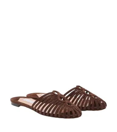 Aquazzura Sweet Surrender suede mules | Thumbnail 1 Aquazzura Sweet Surrender suede mules | Thumbnail 1