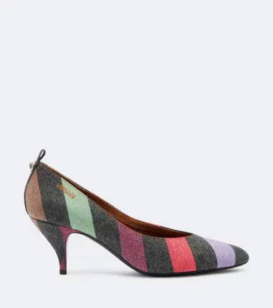 Versace Tina striped denim pumps | Thumbnail 4