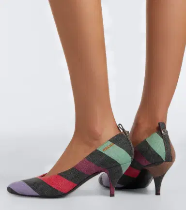 Versace Tina striped denim pumps | Thumbnail 5