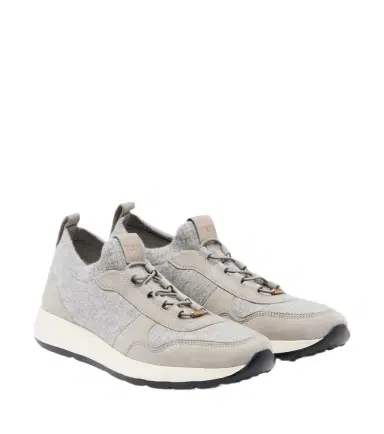 Tod's Runner suede-trimmed sneakers | Thumbnail 1 Tod's Runner suede-trimmed sneakers | Thumbnail 1