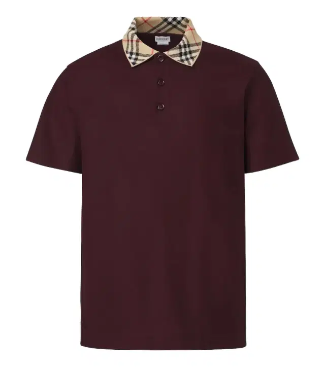 Burberry Check cotton piqué polo shirt