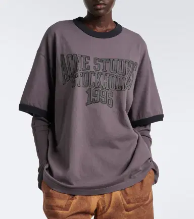 Acne Studios Layered printed cotton jersey T-shirt | Thumbnail 3 Acne Studios Layered printed cotton jersey T-shirt | Thumbnail 3
