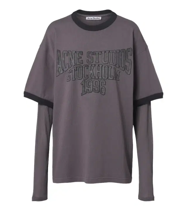 Acne Studios Layered printed cotton jersey T-shirt