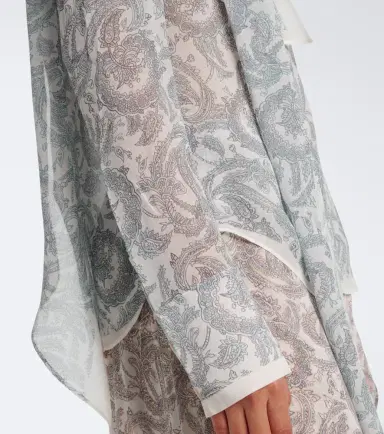 Acne Studios Caped paisley silk crêpe blouse | Thumbnail 5 Acne Studios Caped paisley silk crêpe blouse | Thumbnail 5