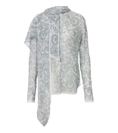 Acne Studios Caped paisley silk crêpe blouse | Thumbnail 1 Acne Studios Caped paisley silk crêpe blouse | Thumbnail 1