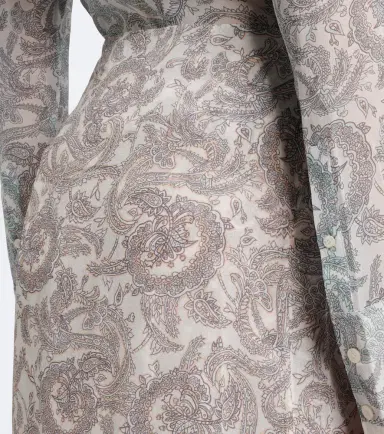 Acne Studios Paisley lace-trimmed silk crêpe midi skirt | Thumbnail 2