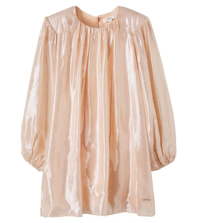Chloe Kids Chloé Kids Silk-blend lamé dress
