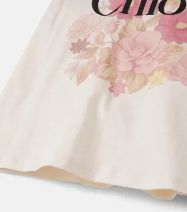 CHLOÉ KIDS Chloé Kids Logo floral cotton jersey T-shirt | Thumbnail 3