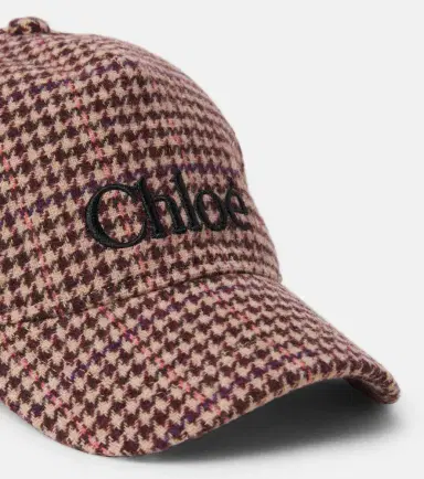 CHLOÉ KIDS Chloé Kids Houndstooth wool-blend baseball cap | Thumbnail 2