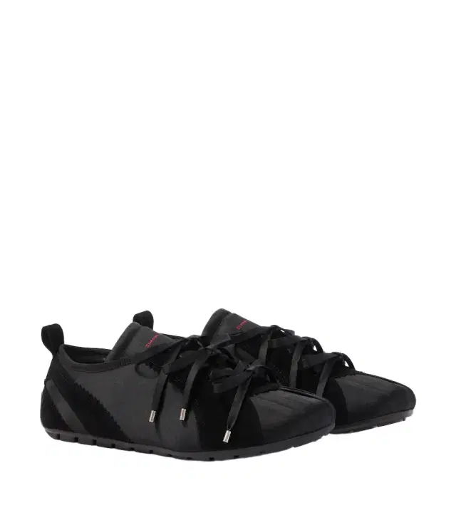 Simone Rocha Ballerina Grip suede-trimmed satin sneakers