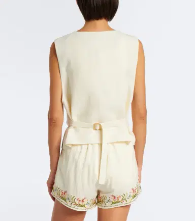 Xu Zhi Embroidered silk and linen vest | Thumbnail 2 Xu Zhi Embroidered silk and linen vest | Thumbnail 2