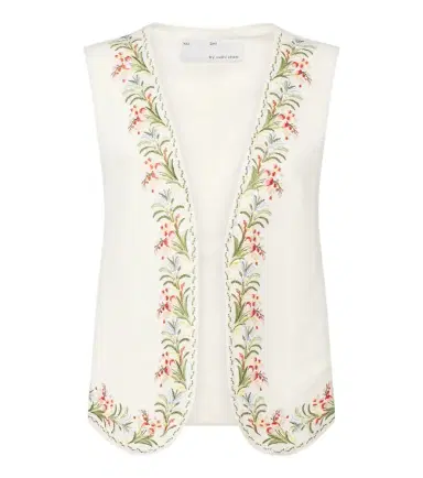 Xu Zhi Embroidered silk and linen vest | Thumbnail 1 Xu Zhi Embroidered silk and linen vest | Thumbnail 1