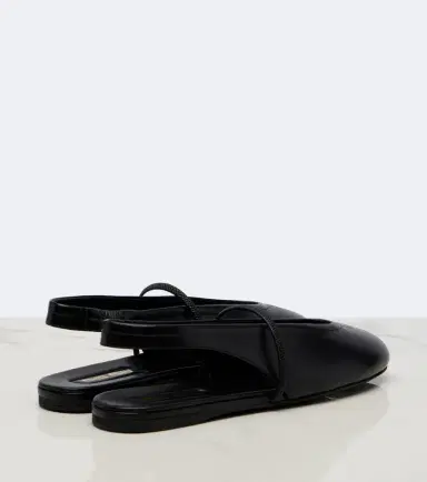 Miu Miu Leather slingback flats | Thumbnail 3 Miu Miu Leather slingback flats | Thumbnail 3