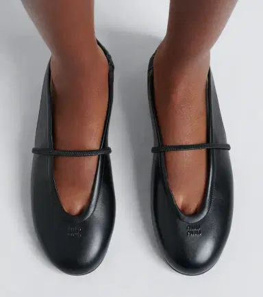 Miu Miu Leather slingback flats | Thumbnail 6 Miu Miu Leather slingback flats | Thumbnail 6