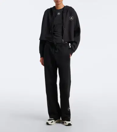 adidas by Stella McCartney Logo cropped cotton-blend hoodie | Thumbnail 5 adidas by Stella McCartney Logo cropped cotton-blend hoodie | Thumbnail 5
