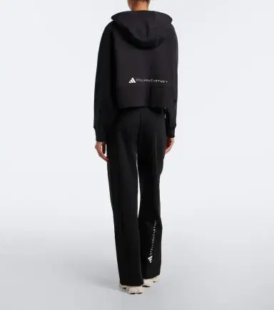 adidas by Stella McCartney Logo cropped cotton-blend hoodie | Thumbnail 6 adidas by Stella McCartney Logo cropped cotton-blend hoodie | Thumbnail 6