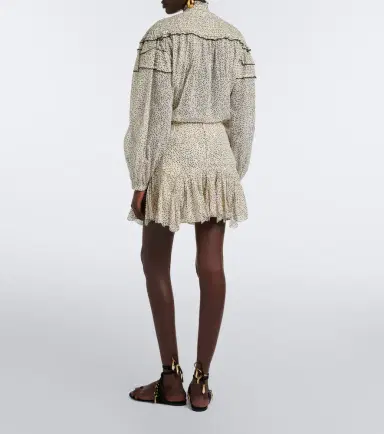 Marant Étoile Daneen polka-dot cotton voile miniskirt | Thumbnail 3