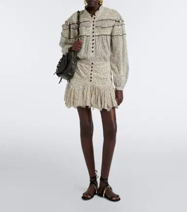 Marant Étoile Daneen polka-dot cotton voile miniskirt | Thumbnail 5