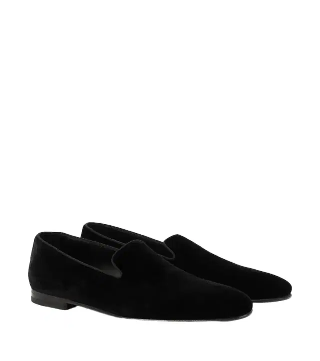 Manolo Blahnik Mario velvet loafers