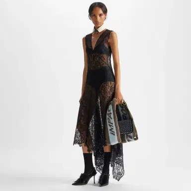 Fendi Midi dress with an asymmetric skirt, made in a combination | Thumbnail 4