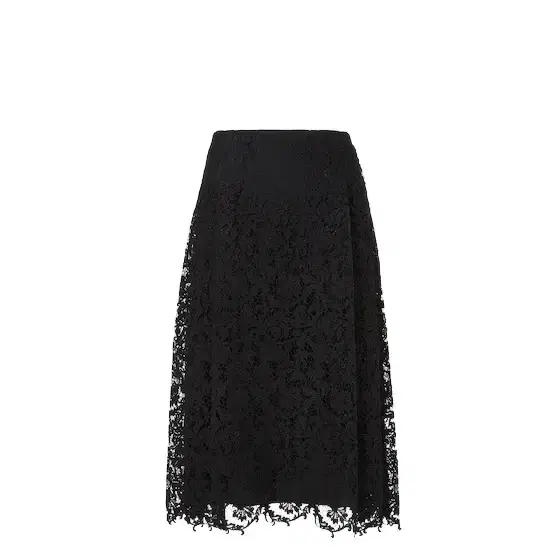 Flared midi skirt with a pleated motif on the sides