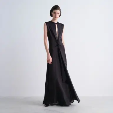 Fendi Sleeveless close-fitting long dress with flowing skirt | Thumbnail 4