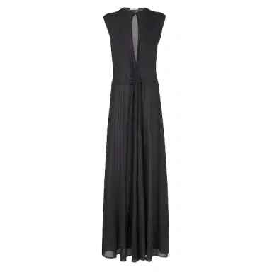 Fendi Sleeveless close-fitting long dress with flowing skirt | Thumbnail 1