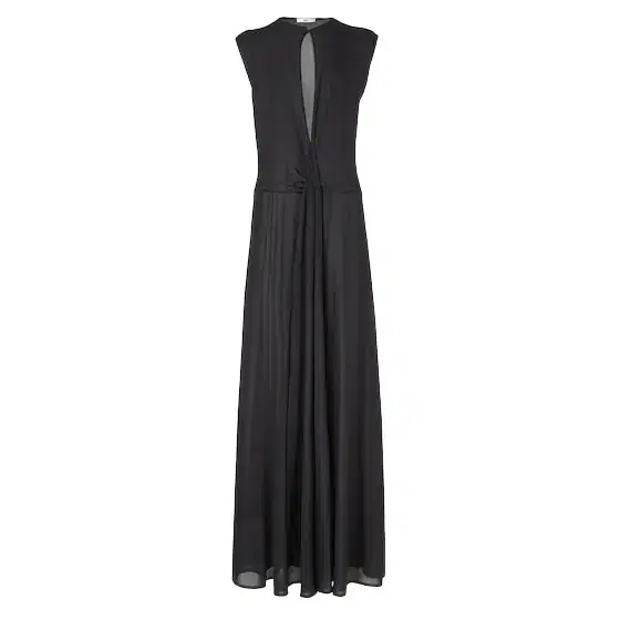 Fendi Sleeveless close-fitting long dress with flowing skirt