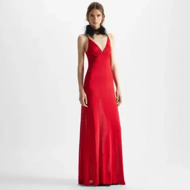 Fendi Long sleeveless slip dress with a flowing line | Thumbnail 4