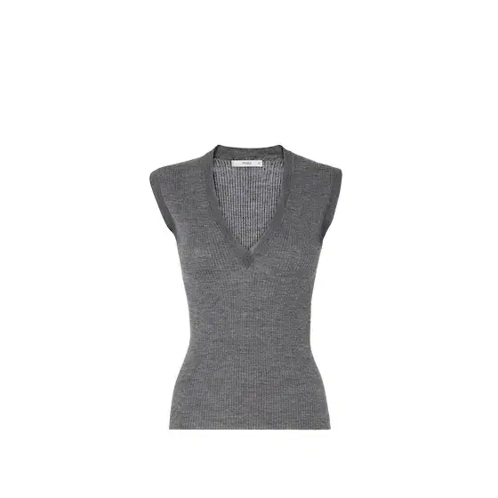 V-neck, fitted sleeveless top