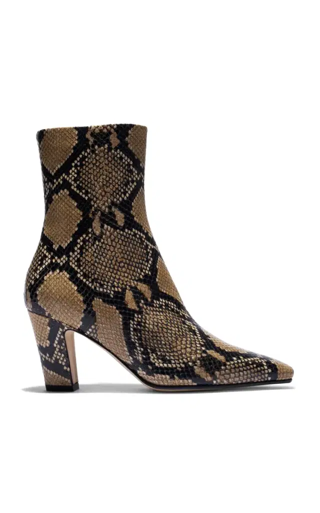 Aeyde Maris Snake-Printed Leather Boots
