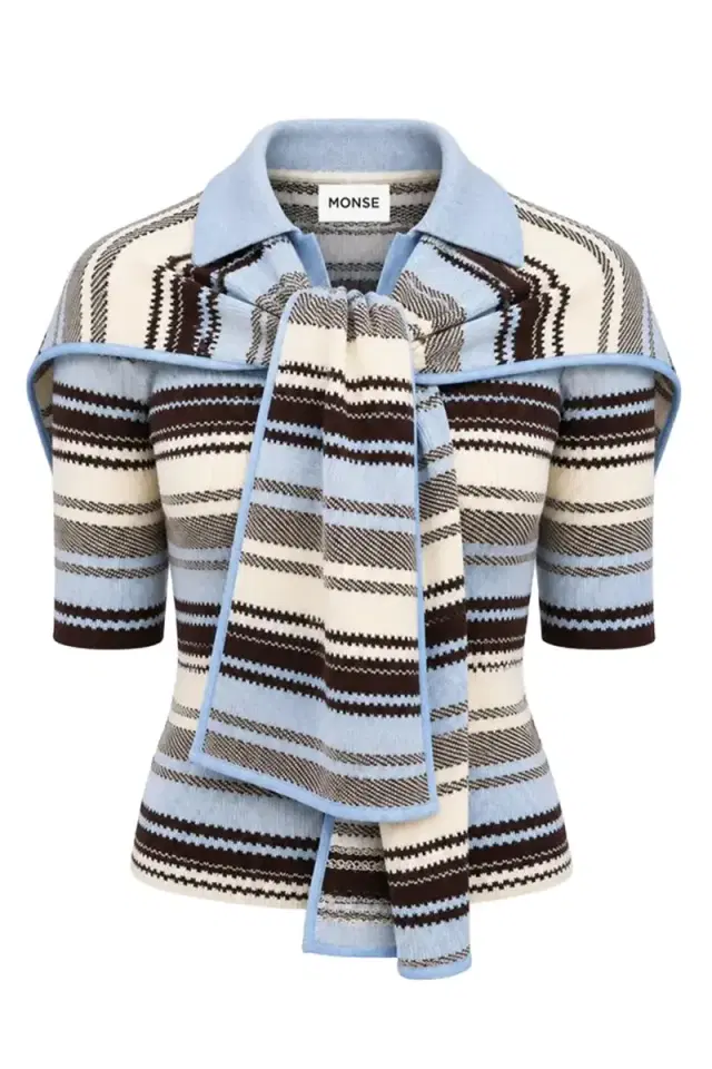 Monse Striped Jacquard Scarf Top