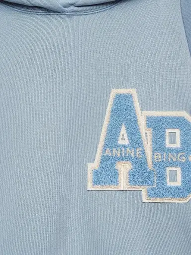 Anine Bing Women's Harvey Letterman Cotton Fleece Hoodie | Thumbnail 5 Anine Bing Women's Harvey Letterman Cotton Fleece Hoodie | Thumbnail 5