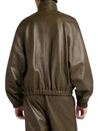 Bottega Veneta Men's Raglan Sleeve Leather Jacket - Wader Green - Size 42 | Thumbnail 5 Bottega Veneta Men's Raglan Sleeve Leather Jacket - Wader Green - Size 42 | Thumbnail 5