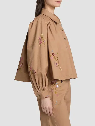 Cinq à Sept Women's Lyla Wildflower Embroidered Jacket | Thumbnail 4 Cinq à Sept Women's Lyla Wildflower Embroidered Jacket | Thumbnail 4