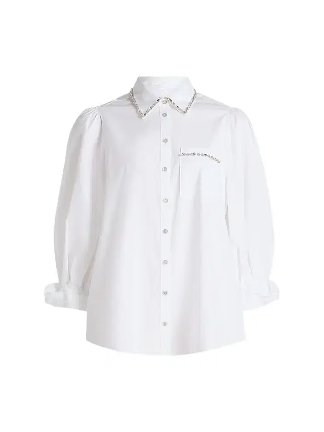 Cinq à Sept Women's Kaitlin Embellished Cotton-Blend Poplin Shirt - White