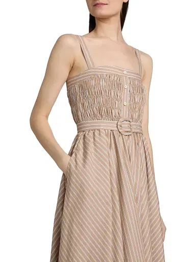 Cinq à Sept Women's Clara Stripe Zoie Midi-Dress | Thumbnail 6