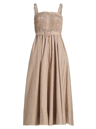 Cinq à Sept Women's Clara Stripe Zoie Midi-Dress | Thumbnail 1