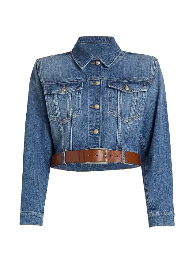 Cinq à Sept Women's Graciel Belted Denim Jacket - Amberstone